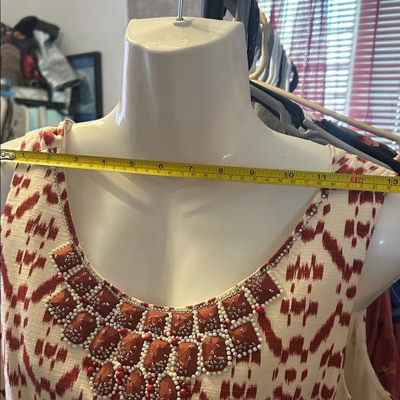 Gorgeous Antonio Melani Sleeveless Dress - Red and Cream W Pockets! - Picture 6 of 15